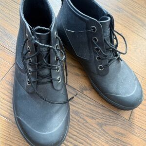 Men's Tretorn Black Lace-Up Gill Rubber Waterproof Boots M9